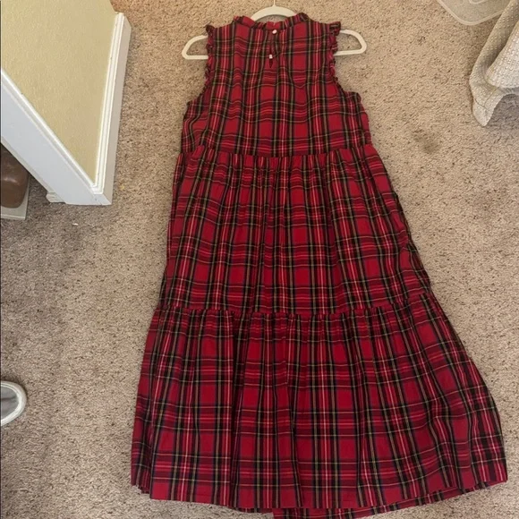 J. Crew Red and Black Plaid Dress size 12 - Picture 4 of 4